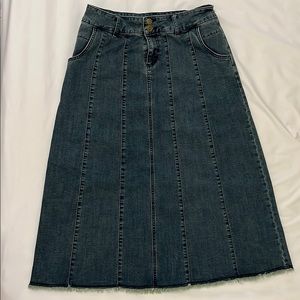 Style J 32  US 12 Blue Denim Jean Skirt
